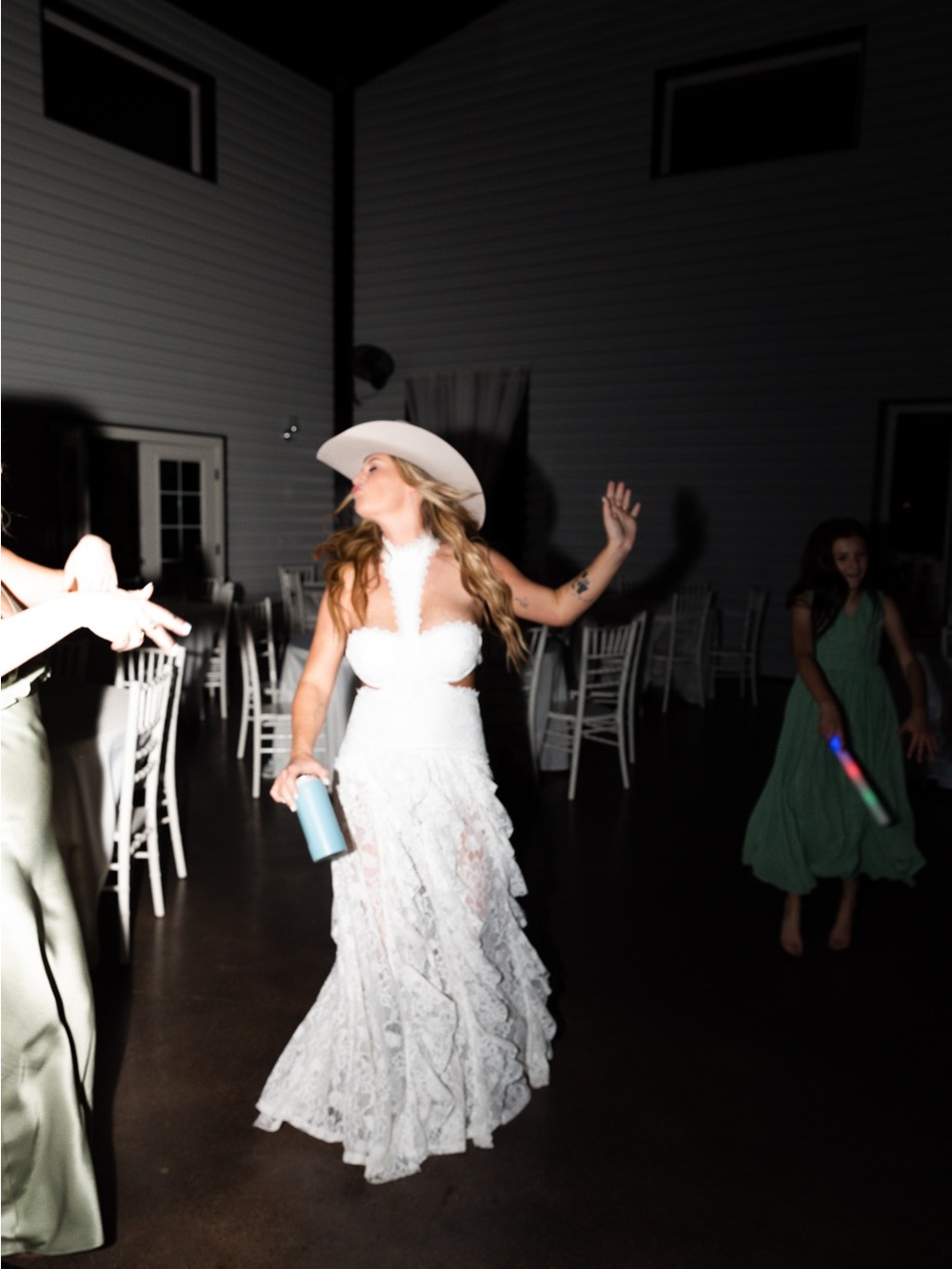 12th Tribe White Lace Halter Cutout Maxi Dress - Picture 3 of 3